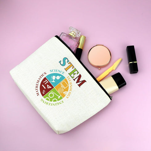 STEM Teacher Appreciation Gifts Makeup Bag for STEM Specials Crew Gift Cosmetic Bag Birthday Gifts for Women Friendship Thank You Gifts for Cowork...