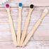 Scraper Bamboo Brush for Adults Toothbrush Oral Deep Cleaning 4pcs (White Blue Black Violet)...