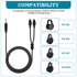 Replacement Audio Cable Cord Compatible with Sennheiser HD600 HD650 HD580 HD660S Headphones, 3.5mm 1/8" Plug and 6.35mm 1/4" Adapter 6.6FT/2m...