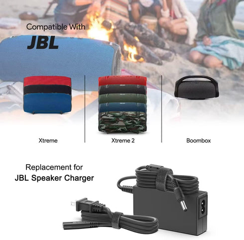 HKY Replacement JBL Xtreme 2 Charger 19V AC DC Adapter Compatible with JBL Xtreme,Xtreme 2,Extreme,Extreme 2,JBL Boombox Portable Wireless Bluetoo...