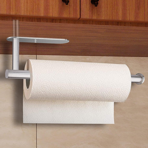 Paper Towel Holder Under Cabinet - Wall Mount Paper Towel Holder Self Adhensive Easy Tear Bathroom Paper Towel Holder Wall Mounted Horizontal or V...