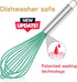 Teal Silicone Whisk, Professional Silicone Whisks For Cooking Non Scratch, Stainless Steel & Silicone Wisk,Plastic Rubber Whisk Tool for Nonstick ...