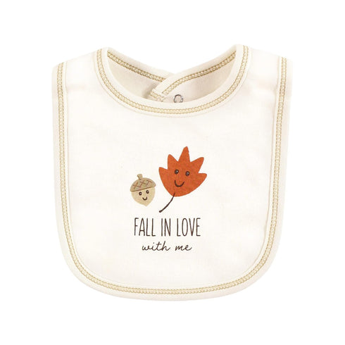 Touched by Nature Unisex Baby Organic Cotton Bibs, Fall Food, One Size...