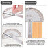 Stainless Steel Protractor Large Protractor Angle Protractor 180 Degrees Two Arm Ruler Angle Finder Ruler Woodworking Ruler Angle Measure Tool Cra...