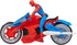 Marvel Spider-Man Web Blast Cycle, 4-Inch Action Figure with Vehicle and 2 Web Projectiles, Kids Playset for Ages 4 and Up...