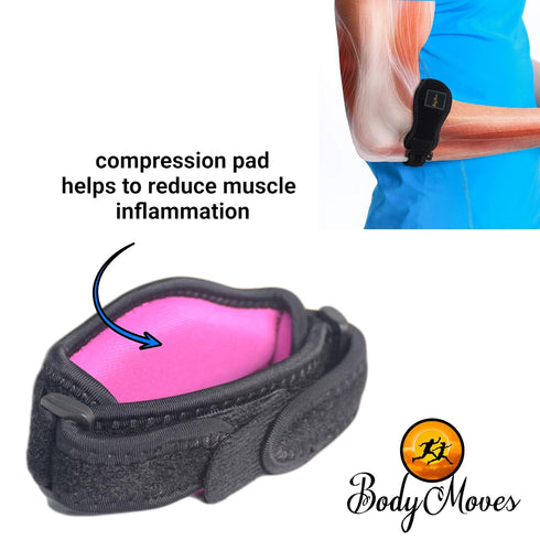 BodyMoves Tennis Elbow Brace (2pcs) plus hot and cold ice pack Support Gear for Sports Daily Use to Reduce Joint Pain and Treat Tendonitis Bursiti...