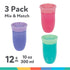 Nuby Wonder Cup with 360 Smart Edge Silicone Rim - (3-Pack) 10 oz - Aqua/Purple/Pink...