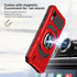 TJS Compatible for Cricket Debut S2 Case, AT&T Calypso 4 Case, Metal Ring Magnetic Support Kickstand Heavy Duty Drop Protection Cover Phone Case (...