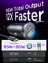 LISEN 95W USB C Car Charger Fast Charging PD65W Super Fast Charging Car Phone Charger Adapter Type C All Metal Cigarette Lighter USB Charger Adapt...