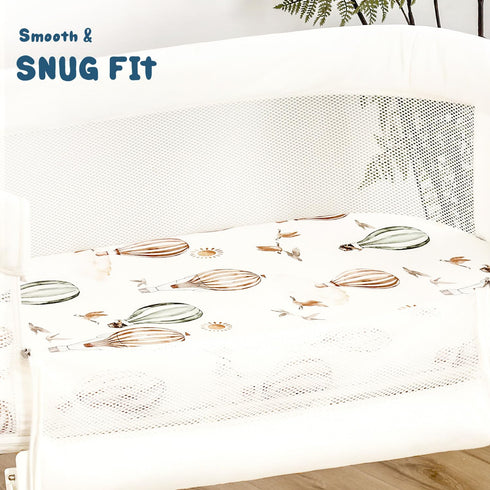 GRSSDER Stretchy Ultra Soft Fitted Bassinet Sheet Set 2 Pack, Universal Fitted for Bassinets Baby Cradle Moses Basket Oval Rectangle Mattress Safe...