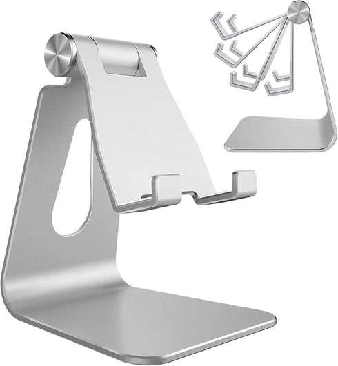 CreaDream Adjustable Cell Phone Stand, Phone Stand, Cradle, Dock, Holder, Aluminum Desktop Stand Compatible with Phone Xs Max Xr 8 7 6 6s Plus SE ...