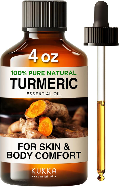 Kukka Turmeric Oil for Skin - 100% Natural Aromatherapy Turmeric Essential Oil for Diffuser - Turmeric Oil for Face, Hair, Aromatherapy, Bath Bomb...