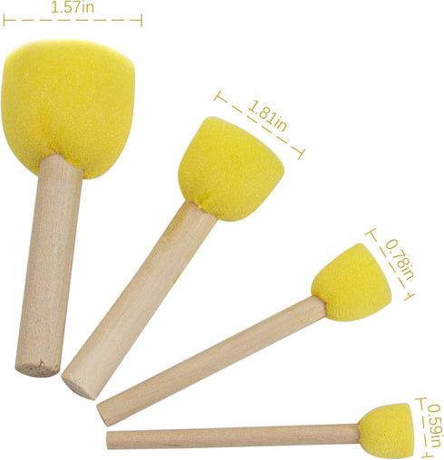 AUEAR, 40 Pack Round Foam Sponges Brush Pouncers Dabbers Set Assorted Size Paint Tools...