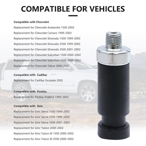 D1818A Engine Oil Pressure Sensor Switch,Oil Pressure Sending Unit 19244505 12562267 Compatible with Chevrolet Silverado Suburban Cadillac Escalad...