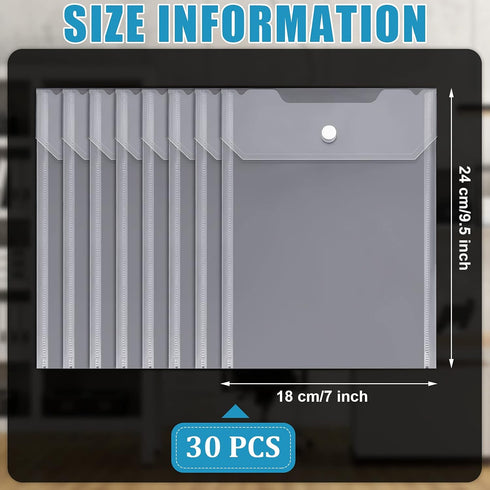 30 Pieces Large Stamp and Die Storage Pockets Clear Die Storage Envelopes Scrapbooking Storage Cutting Dies Stencil Organizer Holder Album Embossi...