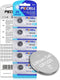 PKCELL CR1225 3V Lithium Battery CR 1225 3V Button Batteries for Thermometer 5-Year Shelf Life (5 Counts)...