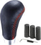 Arenbel Red Stitched Leather Shifter Knob Replacement Type R Gear Head Manual Shift Lever Stick Handle Fit Most MT Cars, Black...