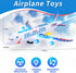 Airplane Toys for Toddlers, Musical Plane Toy for Toddlers, Bump & Go Action Airplanes Toy with Flashing Lights & Sounds, Christmas Birthday Gift ...