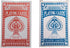 Economy Playing Cards - 2 Decks (Red and Blue Decks) 2.3/8 inches by 3.3/8 inches (55mm X 86mm) Plastic Coated. Great for Poker, Blackjack, Bridge...