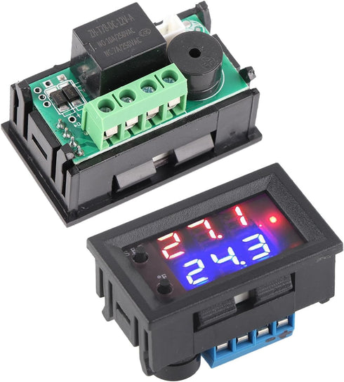 Digital Display Microcomputer Thermostat Temperature Controller Switch Temperature Sensor Microcomputer Thermostat for Air Conditioning System DC1...