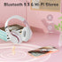 Bluetooth Headphones Over Ear, 6S Foldable Wireless Headphones with 6 EQ Modes, 40 Hours Playtime HiFi Stereo Headset with Mic, Soft Ear Pads, TF/...