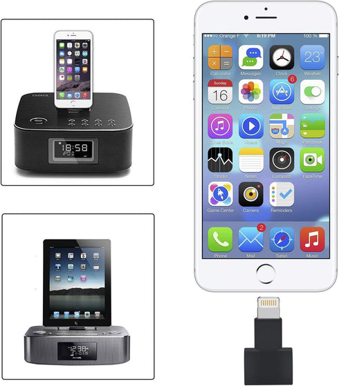Lightning_Extender : Male to Female Lightning Extender Adapter, Compatible with iPhone, iPad, iPod with 8-pin Lightning Connector. Compatible i10L...