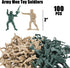 LovesTown 100PCS Army Men Toy Soldiers, Plastic Soldier Figures Green Yellow Army Men Playset Multiple Poses for Boys Birthday Gift...