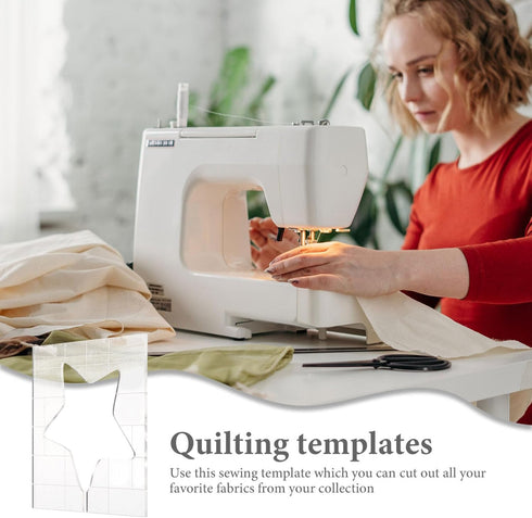 EXCEART Quilting Template Clear Acrylic Star Shaped Sewing Stencil Reusable Quilting Template Rulers for DIY Embroidery Patchwork...