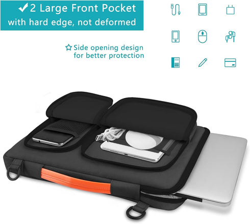14 inch Laptop Case Sleeve, Waterproof Shock-Resistant Lightweight Shoulder Bag, 360° Protective Notebook Briefcase Compatible with 14 inch MacBoo...
