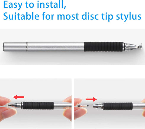 12 Pieces Stylus Pen Tips Replacement Tips Precision Round Shape Replaceable Stylus Universal Stylus Pen Disc Tips for Touch Screen Devices Daily ...