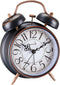 Loud Alarm for Deep Sleepers 4'' Retro Twin Bell Alarm Clock with Backlight for Bedroom and Home Decoration(Retro Black)...