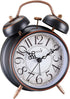 Loud Alarm for Deep Sleepers 4'' Retro Twin Bell Alarm Clock with Backlight for Bedroom and Home Decoration(Retro Black)...
