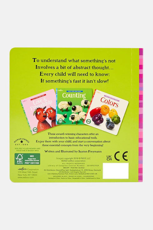 eeBoo: Play with Your Food Opposites Board Book by Saxton Freeman, Offers an Introduction to Opposites, enjoy with your Child, Educational Book to...