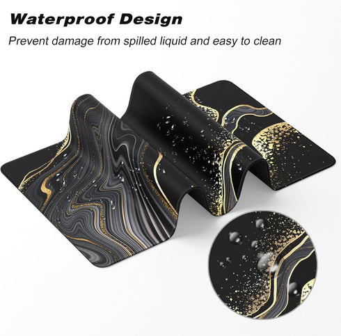 Extended Gaming Mouse Pad, XXL Large Desk Pad 30 x 14 Inch, Big Computer Keyboard Mousepad, Waterproof Mouse Mat with Stitched Edges and Non-Slip ...