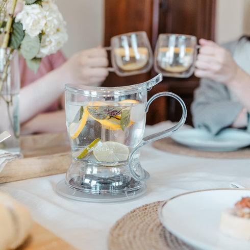 GROSCHE Aberdeen Tea Infuser Teapot & Smart Tea Maker - BPA-Free, Drip-Free Design | Coaster | Easy Brew | Easy Clean Steeper (17.7 oz - 525 ml)...