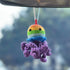 Crochet Rainbow Jellyfish Pendant for Car Interior Rearview Mirror, Car Hanging Knitted Jellyfish Charm Ornament, Handmade Car Accessories Gift...