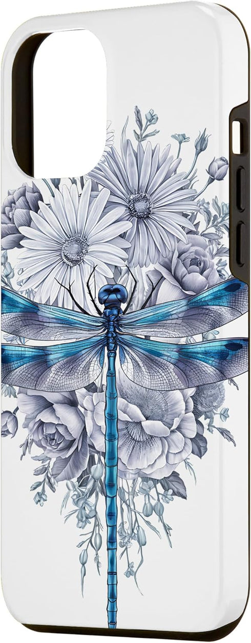 iPhone 13 Pro Max Blue Dragonfly Watercolor Art Insects Lover Earth Day Case...
