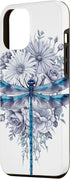 iPhone 13 Pro Max Blue Dragonfly Watercolor Art Insects Lover Earth Day Case...