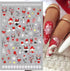 JMEOWIO 4 Sheets Christmas Glitter Nail Art Stickers Decals Self-Adhesive Pegatinas Uñas Snowflake Xmas Winter Holiday Red Cute Santa Elk Nail Sup...