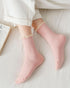 Women's Trim Ruffle Frilly Turn Cuff Socks Cute Vintage Dress Socks Crew Ankle Boot Socks...