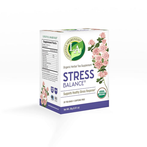 Lifestyle Awareness Stress Balance Tea with Calming Rose Petal, Caffeine Free, 20 Count, 1 pack...