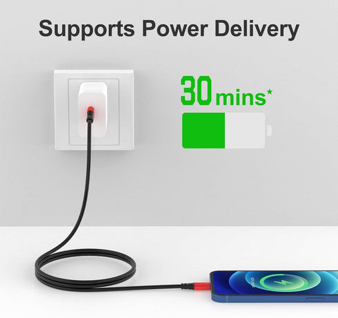 1ft iPhone Charger Short Lightning Cable, 3-Pack MFi-Certified iPhone Charger Cable 1 Foot Charging Cord for iPhone 12 11 Pro X XS Max XR/8 Plus/7...