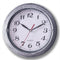 SAC SMARTEN ARTS 8 Inch Silent Small Quartz Wall Clocks Battery Operated in Silver for Bathroom Kitchen Restroom...