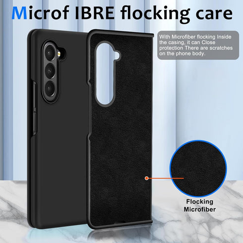 Z Fold 6 Liquid Silicone Case for Samsung Galaxy Z Fold6 5G, Slim Phone Case for Women Girls Soft Gel Rubber Ultra Thin Anti-Scratch Design Protec...