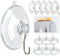 HangerSpace Suction Cup Hooks, 1.77 Inches Clear PVC Suction Cups with Metal Hooks Removable Small Suction Cups for Shower Bathroom Kitchen Wall W...
