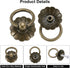 uxcell 2 Sets Vintage Drop Ring Knobs Retro Dresser Pulls Handles with Screws Zinc Alloy for Dresser Drawer Furniture Closet Cupboard Bronze(33mm/...