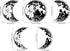 5pcs Moon Phase Stencil 11.8"×11.8" Moon Stencil Square Reusable Crescent Moon DIY Wall Stencils Drawing on Wood Wall Home Decor Furniture Crafts...