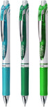 EnerGel RTX Retractable Liquid Gel Pen, 0.7mm, Chill Hue, Turquoise, Green, and Lime Green Ink, Pack of 3 Pens (BL77CHIBP3M)...