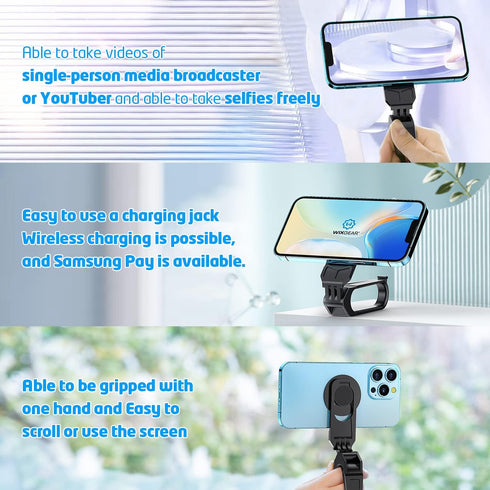 WixGear SELFPICT, Hand Selfie & Stand with Secured Hand Selfie Holder and Stand (New 2022 Patent Item)...