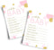 Pink and Gold Wishes Cards (20 Pack) Baby Shower Games for Girls - Guest Book Alternative Cute Words of Wisdom - Keepsake Activity for Wishing Wel...